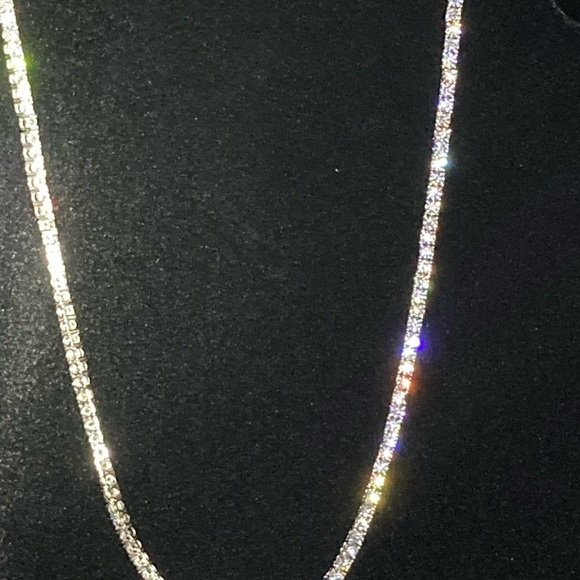 925 Silver Moissanite Tennis Chain Necklace 18” 20” 22” 24” 3mm - Picture 9 of 11